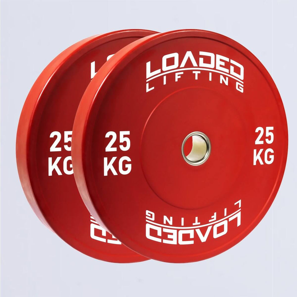 Loaded Lifting Equipment Weight Plates 25kg HG Bumper Plates (pair)